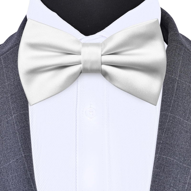 Branduce Solid Color Pre-tied Bow Tie Quality Adjustable Bowtie for Men Party Wedding - Image 2